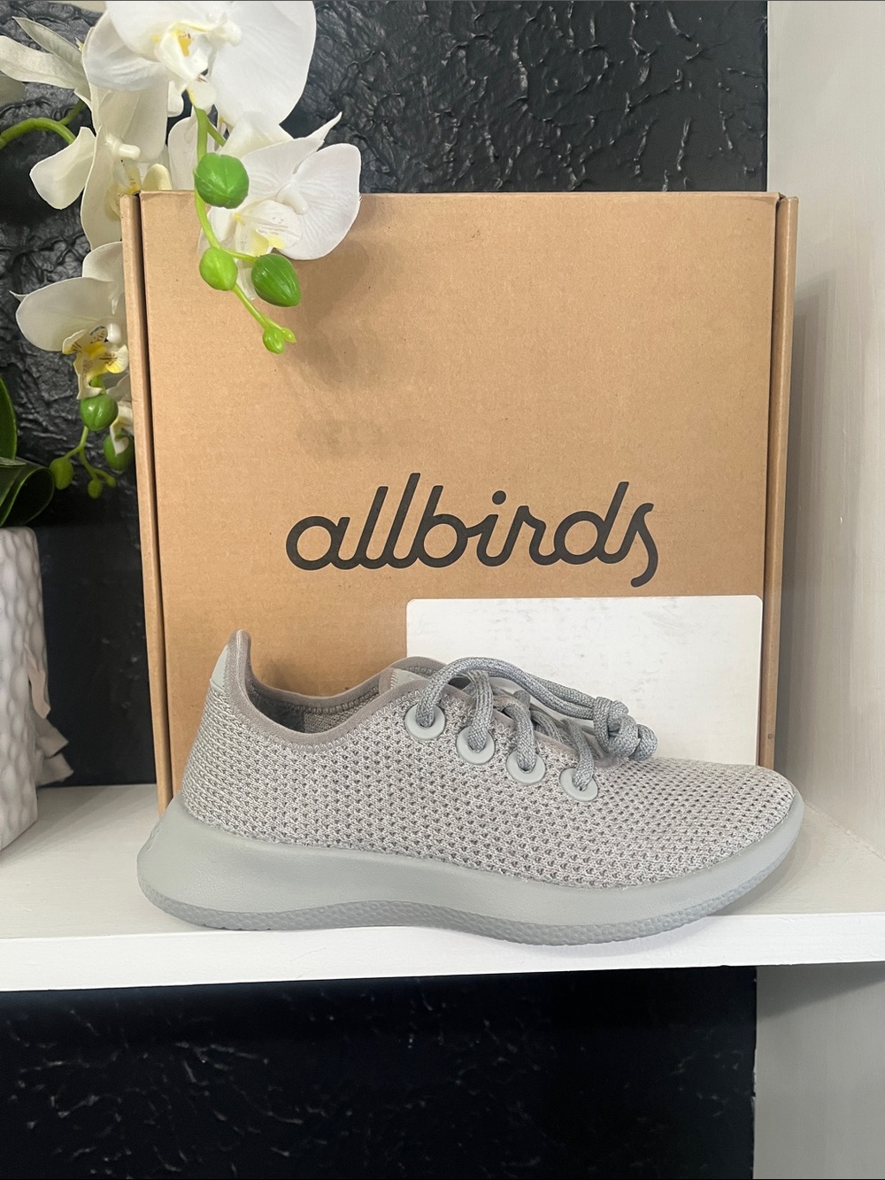 allbirds Women's Light Grey Knit Runner Sneaker